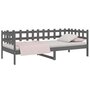 Voir la diapositive 3 : VIDAXL Lit de jour sans matelas gris 80x200 cm bois de pin massif