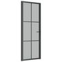 Voir la diapositive 2 : VIDAXL Porte interieure 76x201,5 cm Noir Verre mat et aluminium