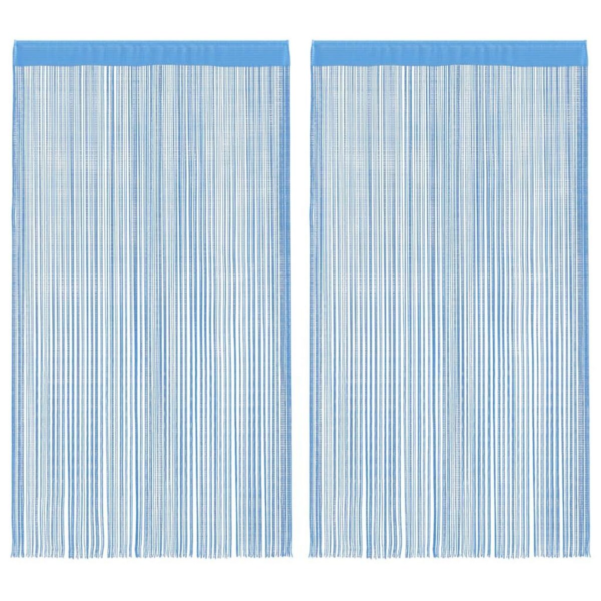 VIDAXL Rideau en fils 2 pcs 140 x 250 cm bleu clair