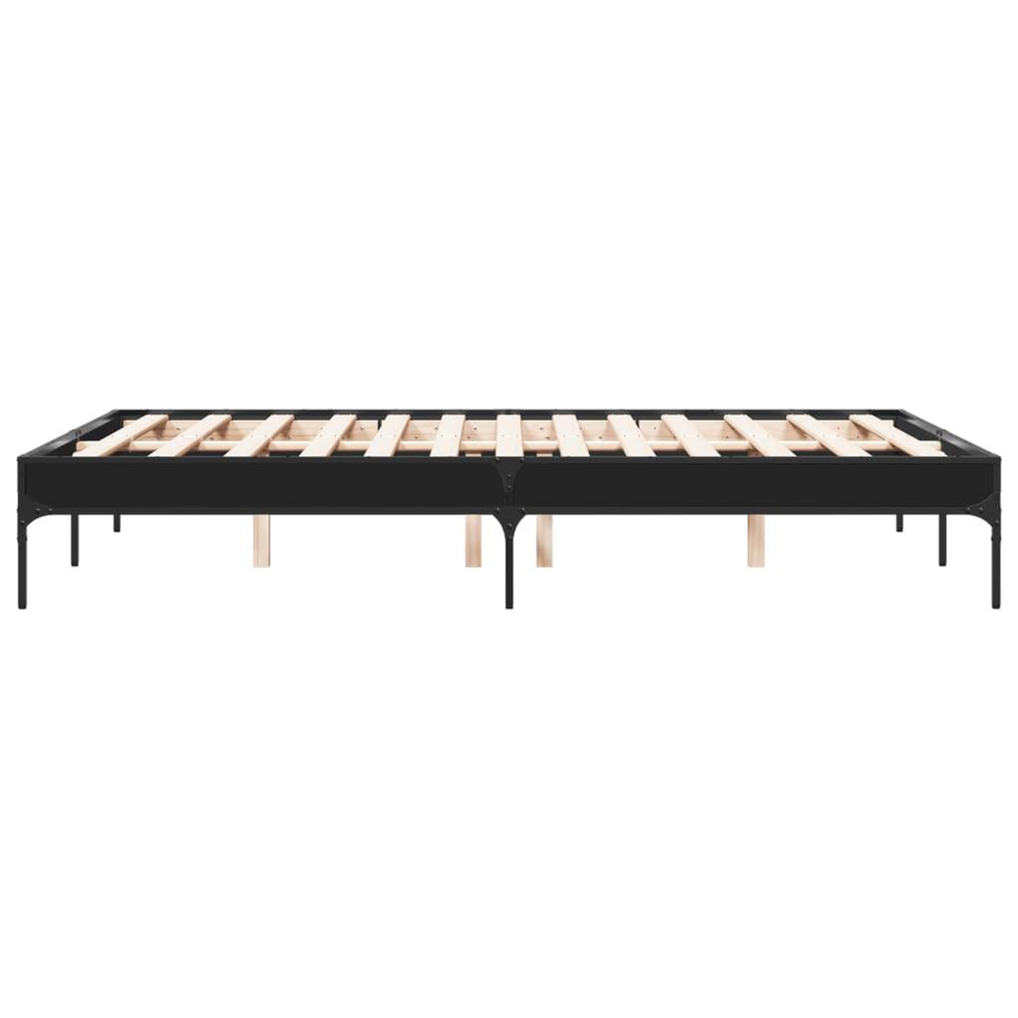 Voir la diapositive 5 : VIDAXL Cadre de lit sans matelas noir 135x190 cm