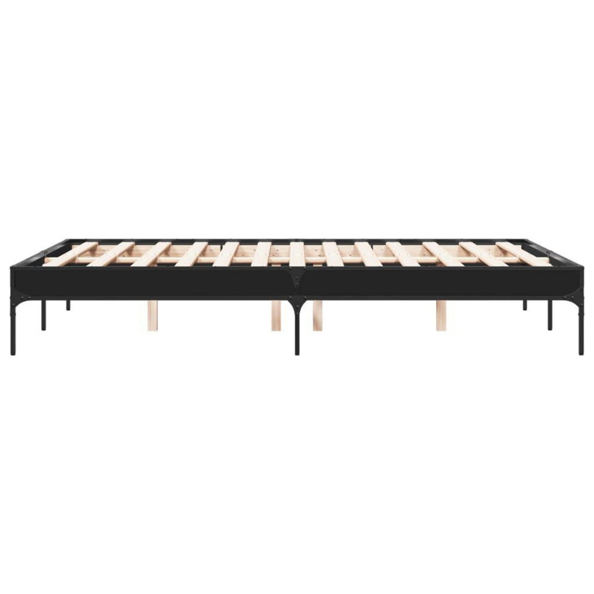 VIDAXL Cadre de lit sans matelas noir 135x190 cm