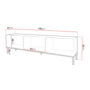 Voir la diapositive 6 : BEST MOBILIER Celeste - meuble tv - 190 cm - style contemporain