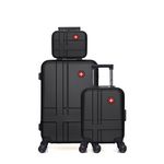 SWISS KOPPER SWISS KOPPER  -  Lot de 3  -  Valise weekend , valise cabine XXS et vanity USTER. Coloris disponibles : Vert, Rose, Bleu, Noir, Gris, Beige