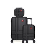 SWISS KOPPER SWISS KOPPER  -  Lot de 3  -  Valise weekend , valise cabine XXS et vanity USTER. Coloris disponibles : Bleu, Beige, Rose