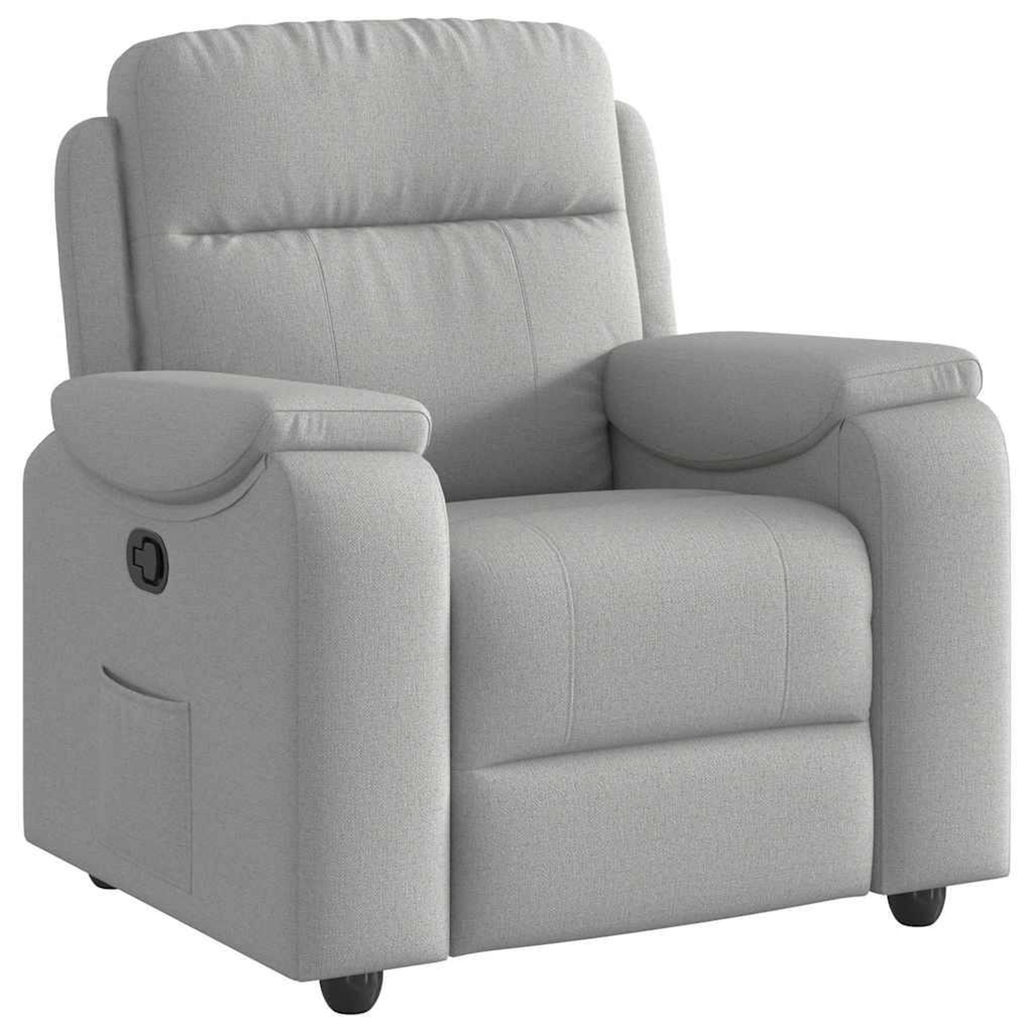 Voir la diapositive 2 : VIDAXL Fauteuil inclinable gris nuage tissu