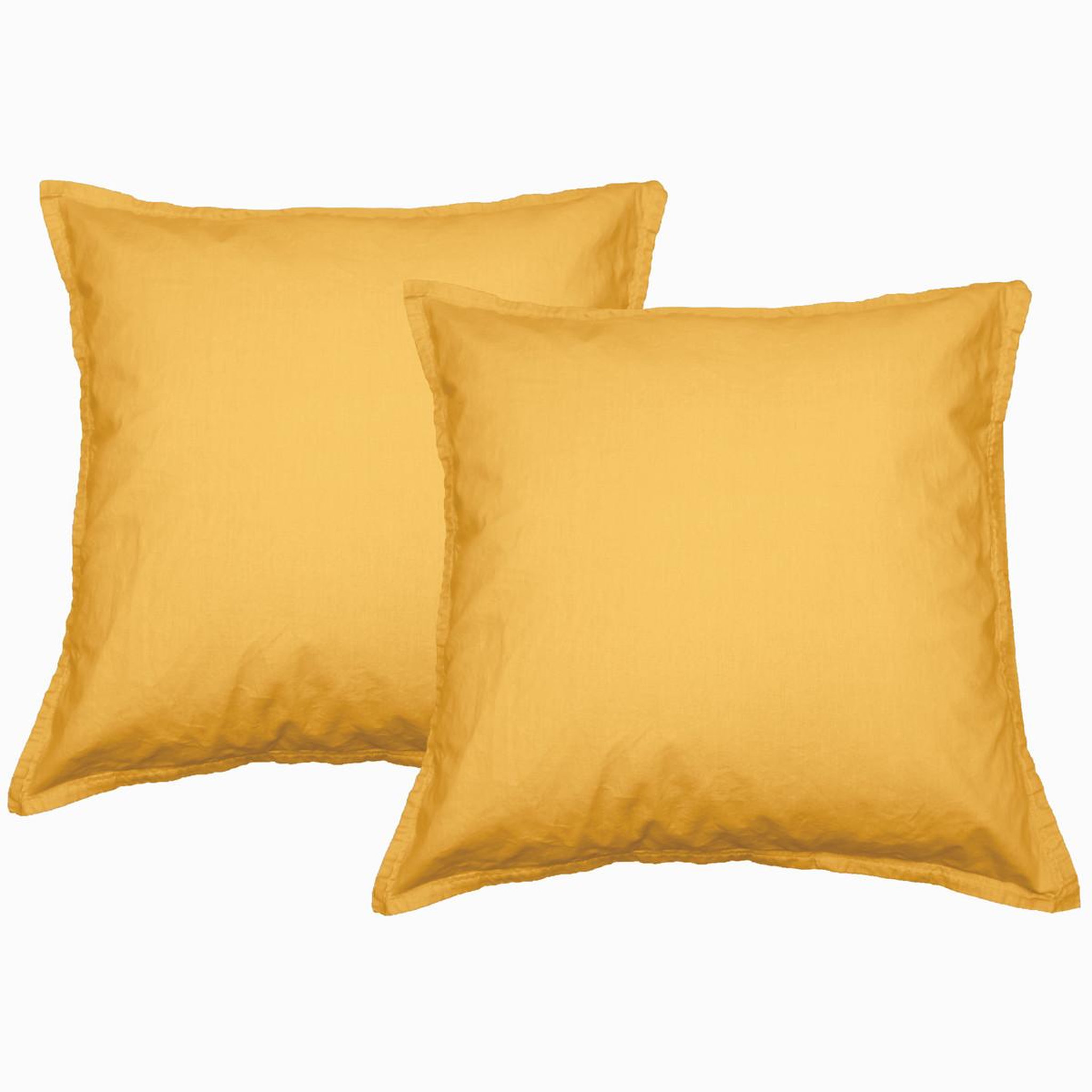 Voir la diapositive 2 : Sensei Maison Lot de 2 taies d'oreiller en percale lavée HOME WASHED