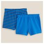 Voir la diapositive 2 : IN EXTENSO Lot de 2 shorts bébé garçon