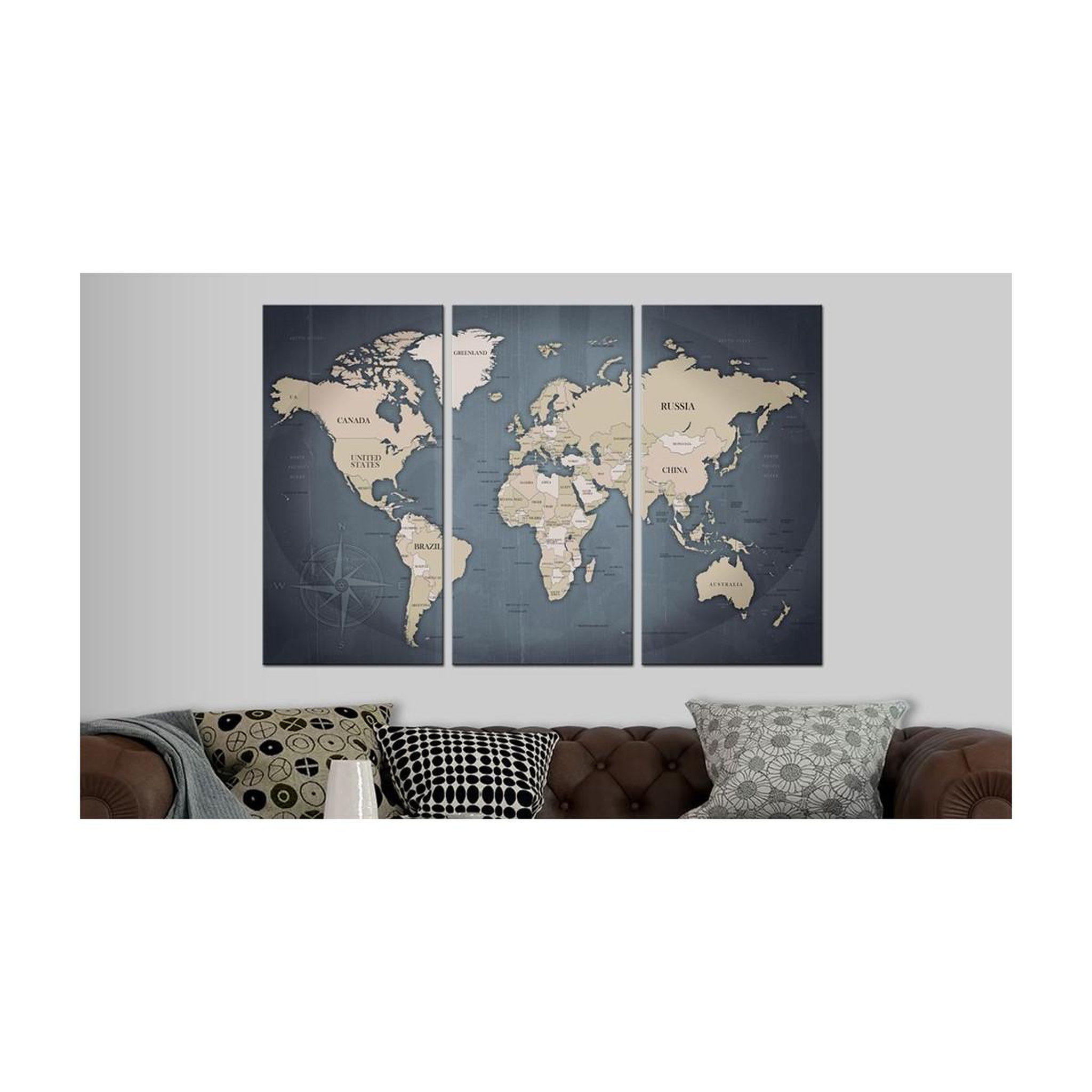 Voir la diapositive 2 : Paris Prix Tableau imprimé  anthracitic world