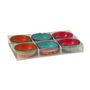 Voir la diapositive 3 : Paris Prix Lot de 6 Coupelles en Terre Cuite  Mumbai  8cm Multicolore