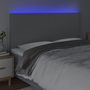 Voir la diapositive 3 : VIDAXL Tete de lit a LED Gris clair 200x5x118/128 cm Tissu