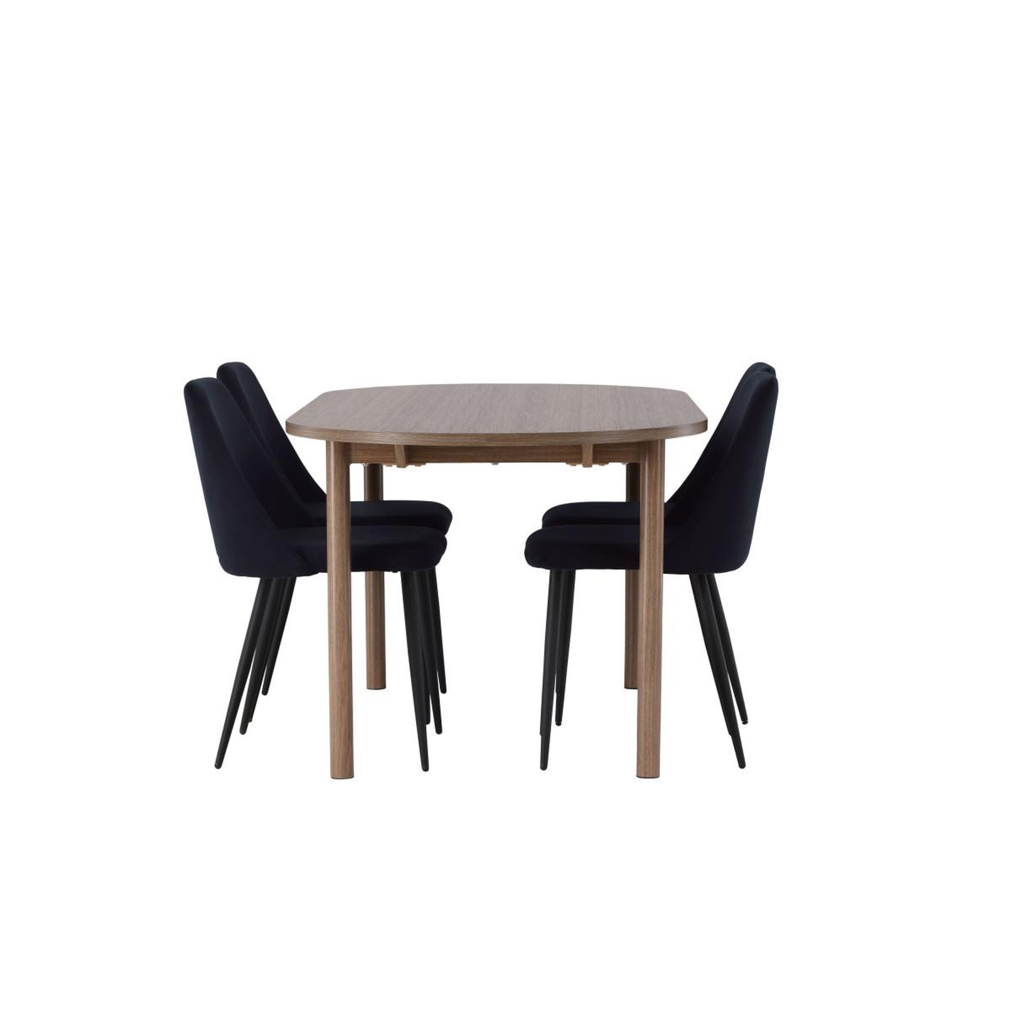 Voir la diapositive 3 : Paris Prix Ensemble table à manger & 4 chaises  andy & night  180cm naturel & noir