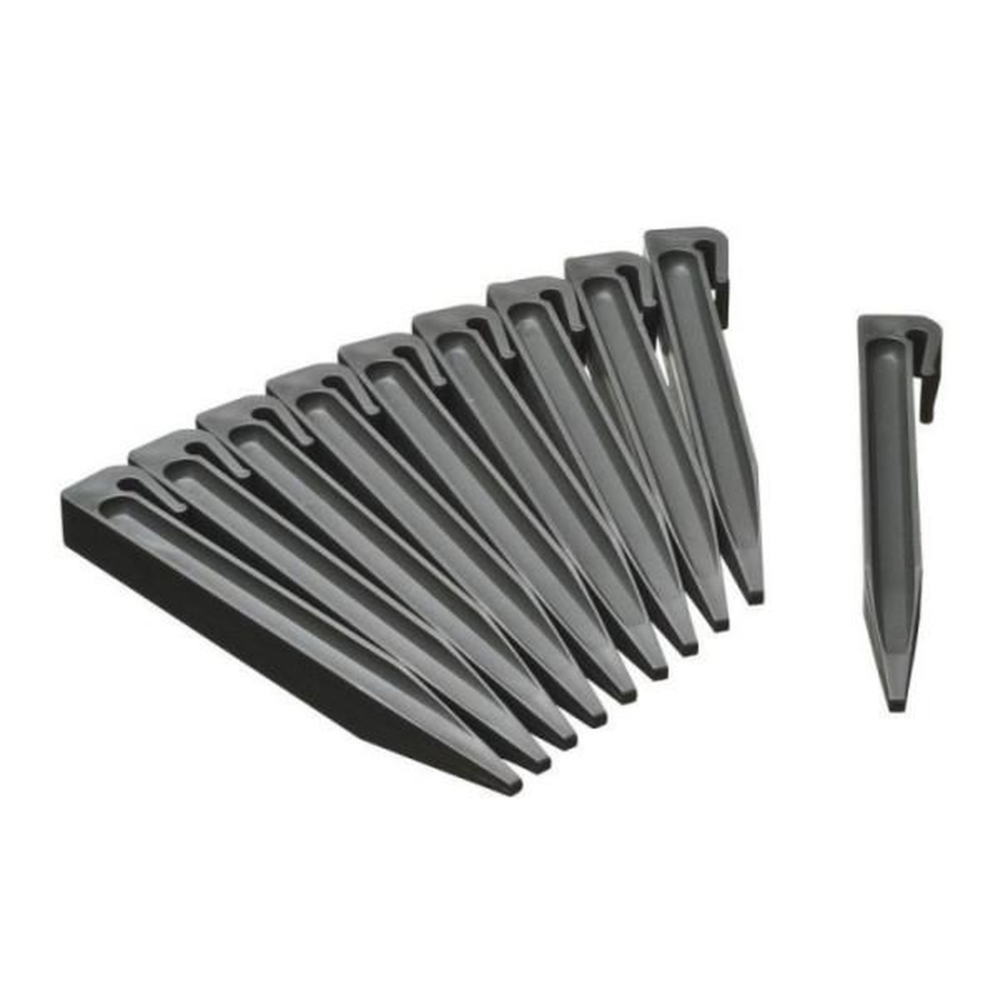 NATURE Piquets pour bordures de jardin - NATURE - Ancres en polypropylene gris - Lot de 10
