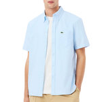 Lacoste Chemise Manches Courtes  Homme Lacoste regular fit Oxford. Coloris disponibles : Bleu