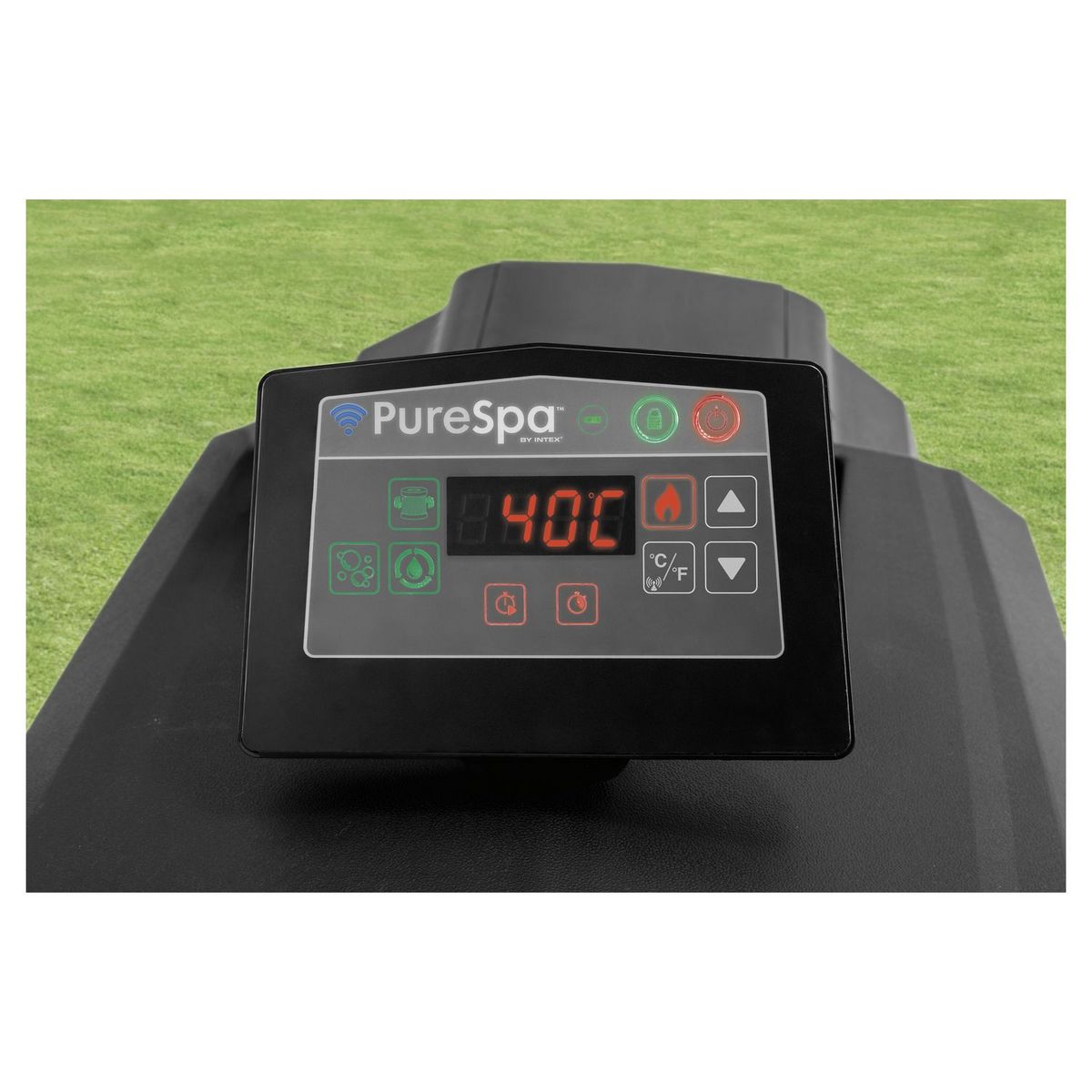 INTEX Spa gonflable carré - 2/4 places - Dim 1,73 m x 71 cm PURE SPA