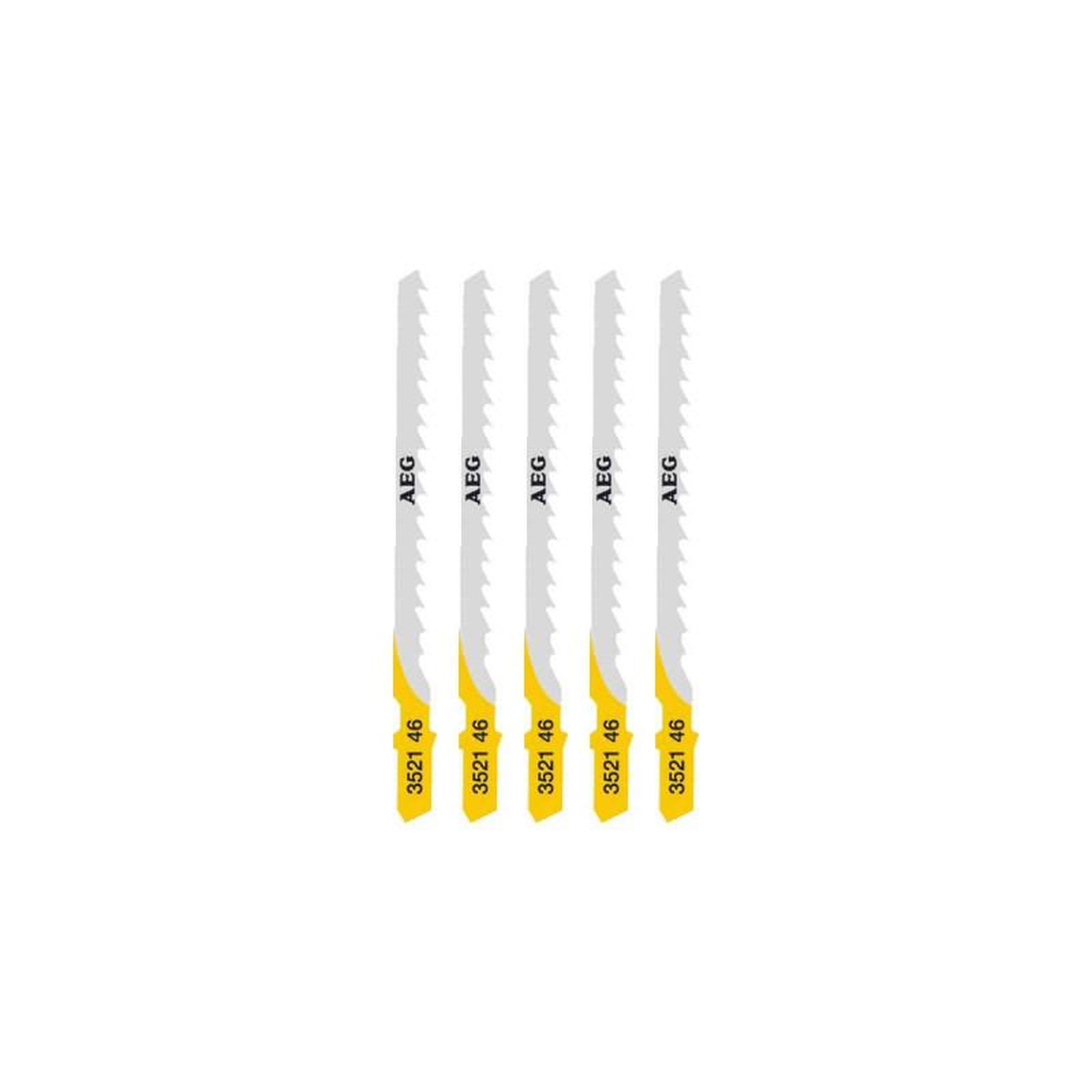 AEG Pack de 5 lames scie sauteuse AEG 75mm bois - métal - plastique T244D