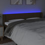 Voir la diapositive 4 : VIDAXL Tete de lit a LED Marron fonce 183x16x78/88 cm Tissu
