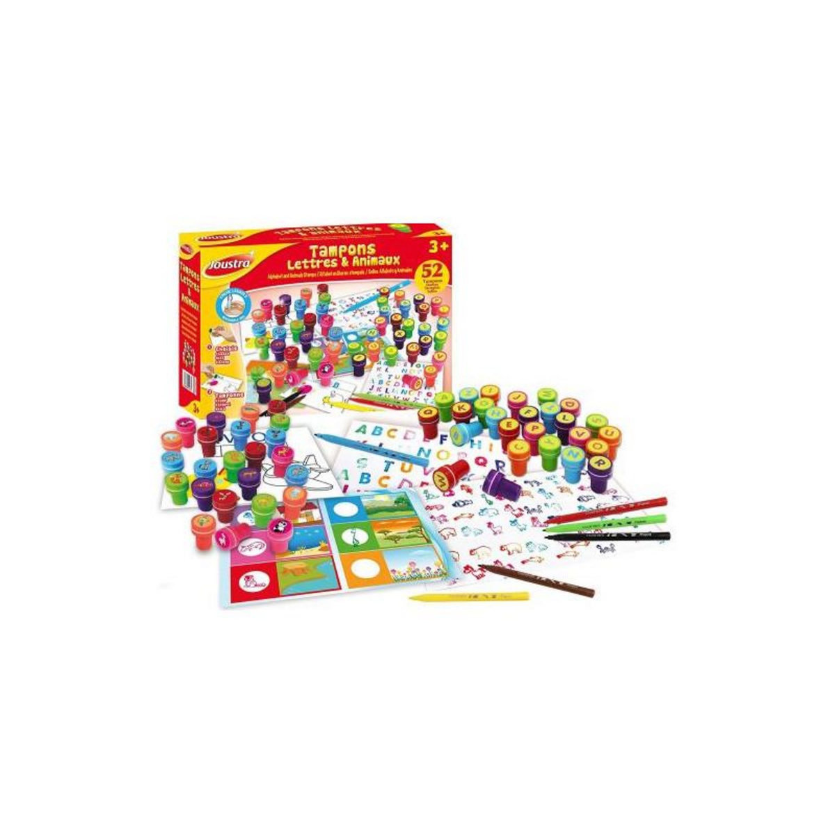 Joustra Kit créatif Joustra Tampons Lettres et Animaux