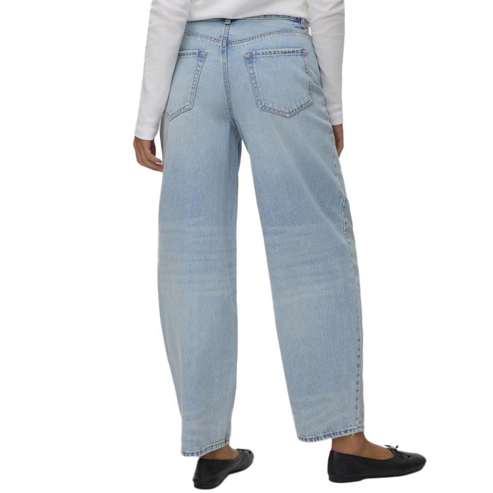 Voir la diapositive 2 : Vero Moda Jean Bleu Barrel Femme Vero Moda Billie