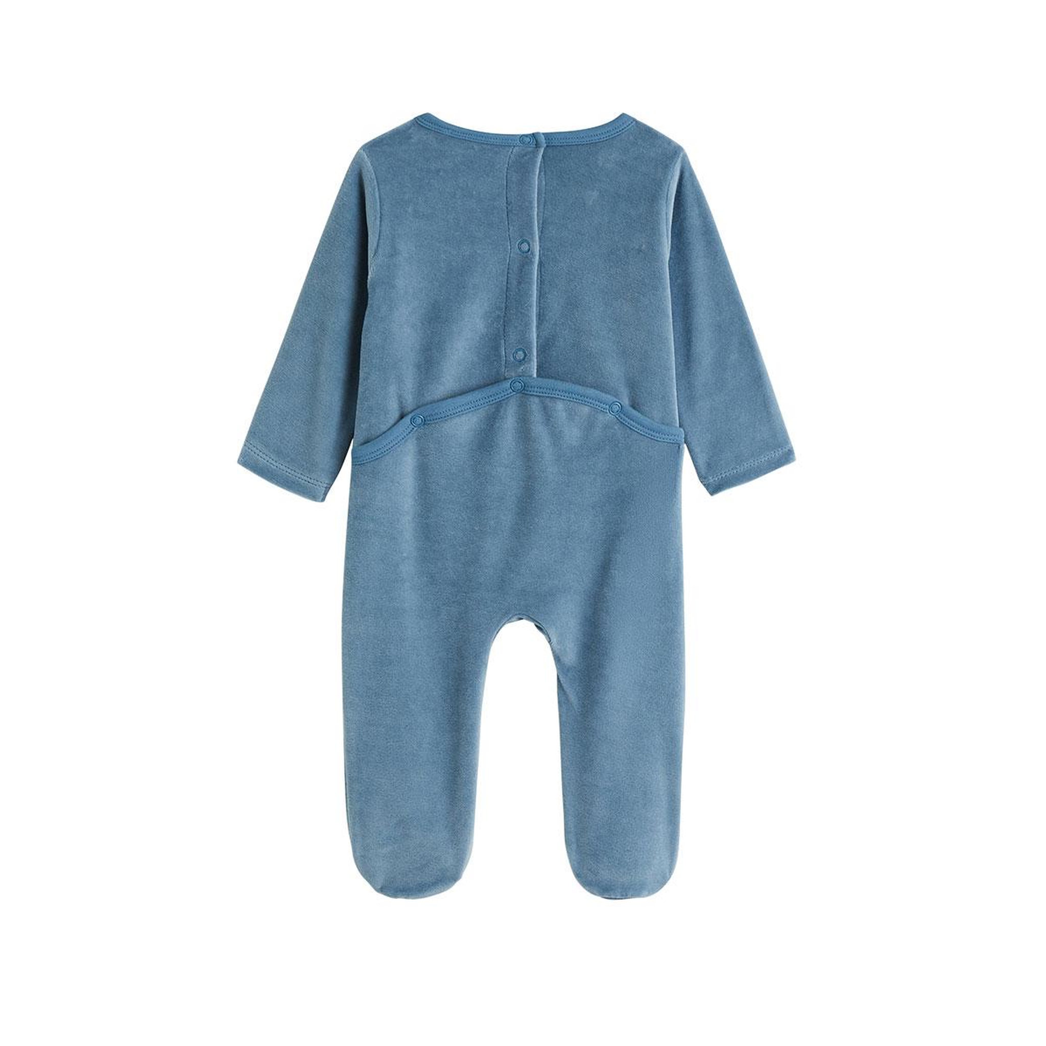Voir la diapositive 2 : PETIT BEGUIN Pyjama bébé en velours edouard