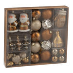 Paris Prix Lot de 45 Boules de Noël  Night  30cm Marron