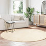 Voir la diapositive 3 : VIDAXL Tapis Shaggy a poils longs NAVARRA creme 200x200 cm polyester