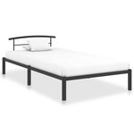 VIDAXL Cadre de lit sans matelas noir metal 90x200 cm