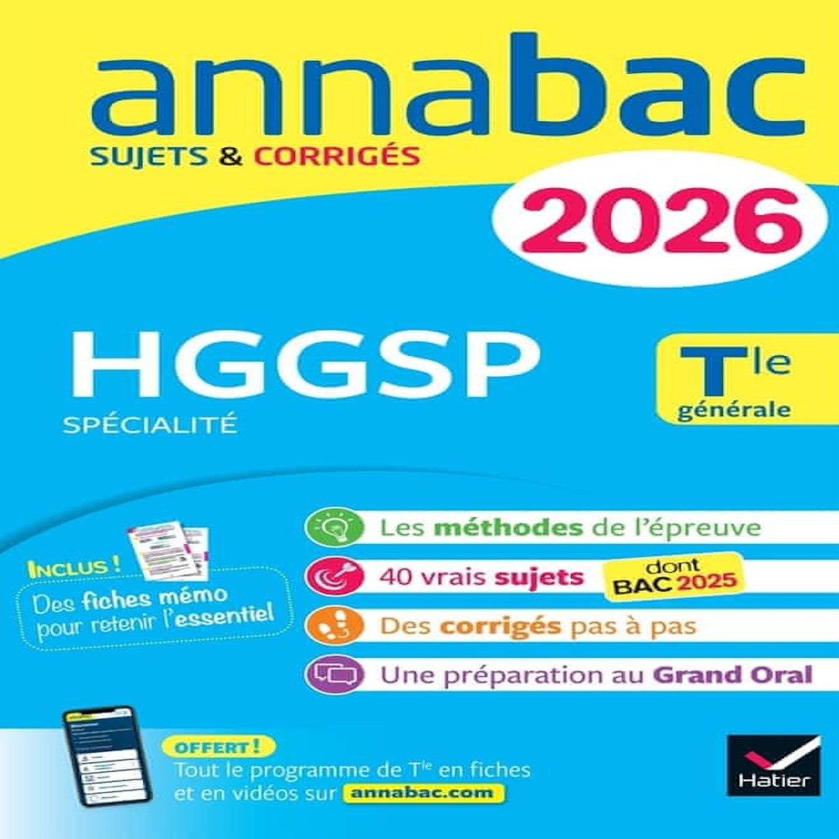 HGGSP SPECIALITE TLE GENERALE. SUJETS & CORRIGES, EDITION 2026, Holstein Florence