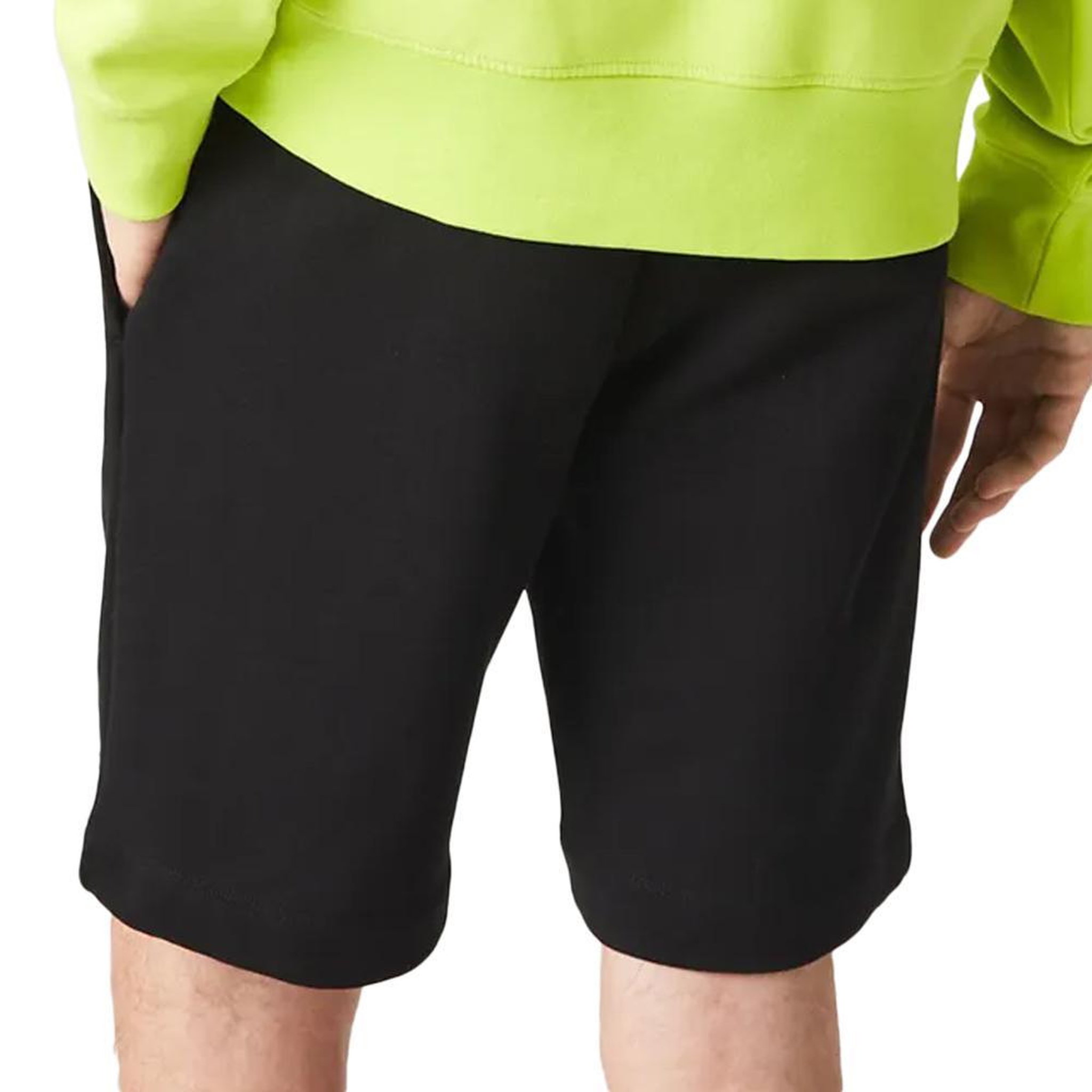 Voir la diapositive 3 : Lacoste Short noir homme lacoste short regular fit en molleton