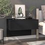 Voir la diapositive 3 : VIDAXL Tables de chevet murales 2 pcs Noir
