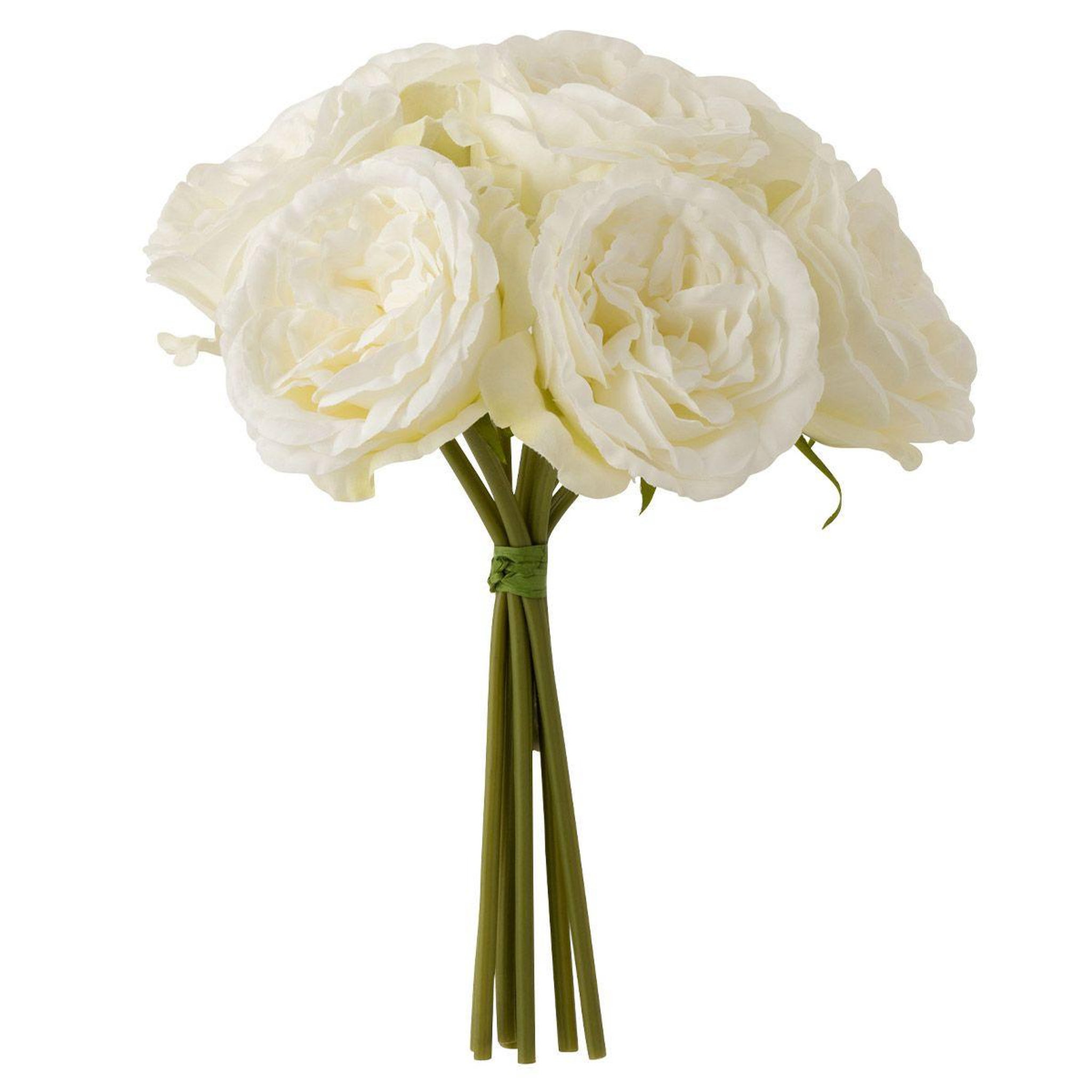 J-LINE Bouquet de fleurs artificielles  rose  25cm blanc