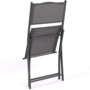 Voir la diapositive 3 : ID MARKET Lot de 6 chaises de jardin pliantes BASTIA métal et textilène gris anthracite