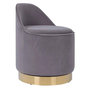 Voir la diapositive 1 : Paris Prix Tabouret Pivotant en Velours  Viktor  68cm Gris