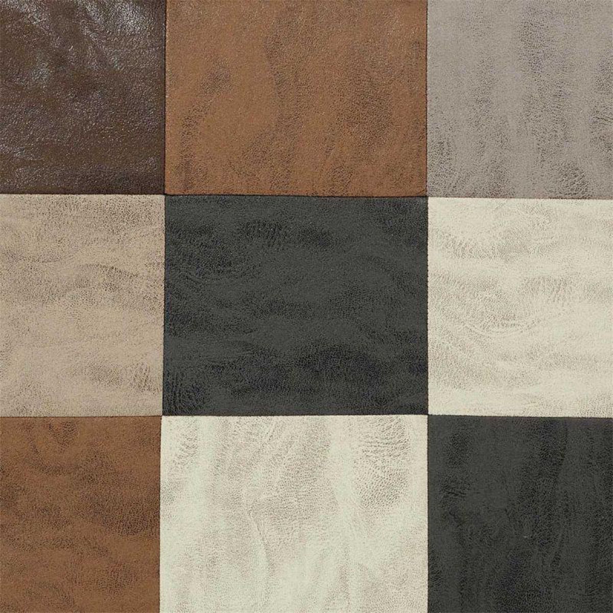 Paris Prix Pouf Coffre Pliable Patchwork  Loic  38cm Marron