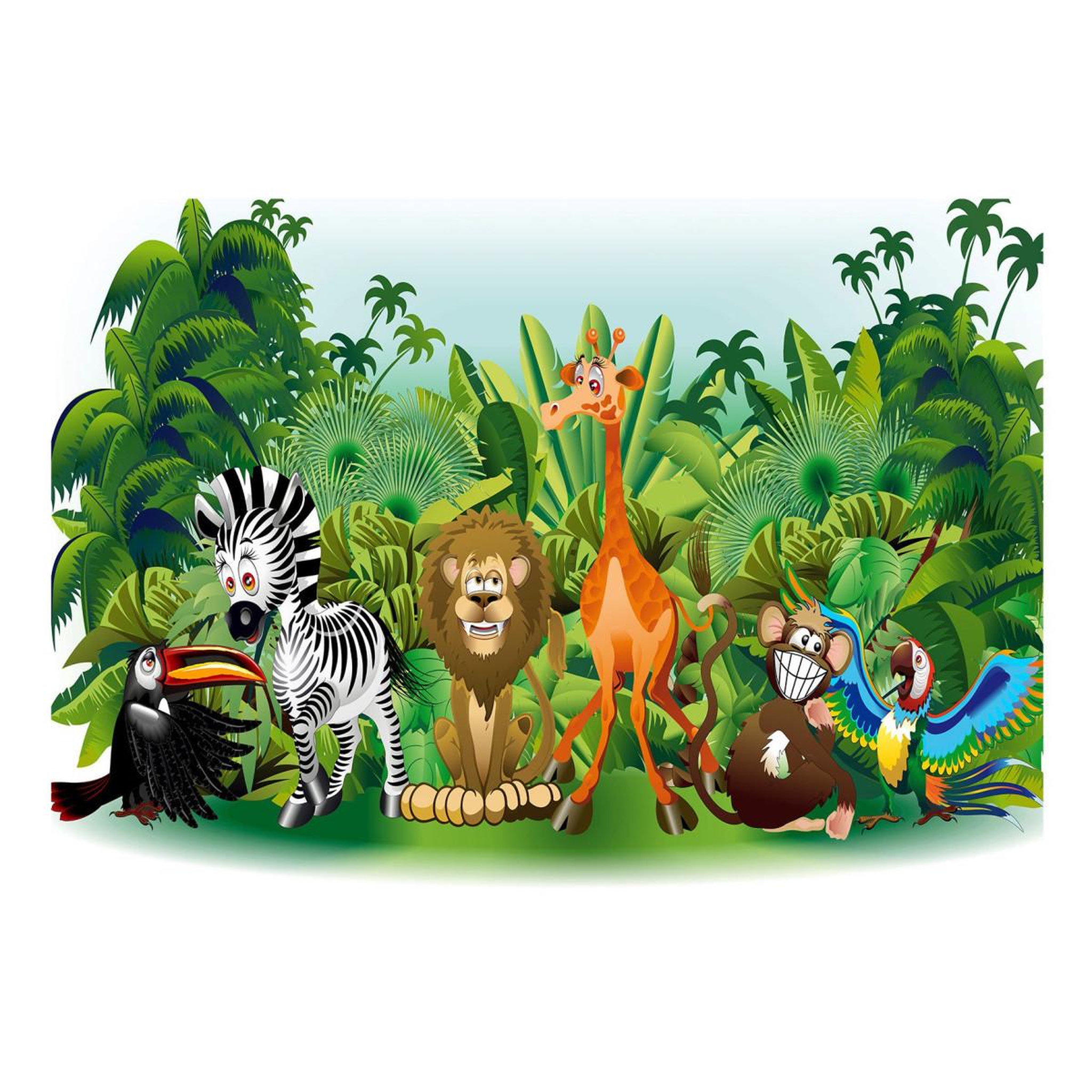 Voir la diapositive 2 : Paris Prix Papier peint  jungle animals