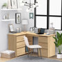 Voir la diapositive 1 : VIDAXL Bureau d'angle Chene sonoma 145x100x76 cm Bois d'ingenierie
