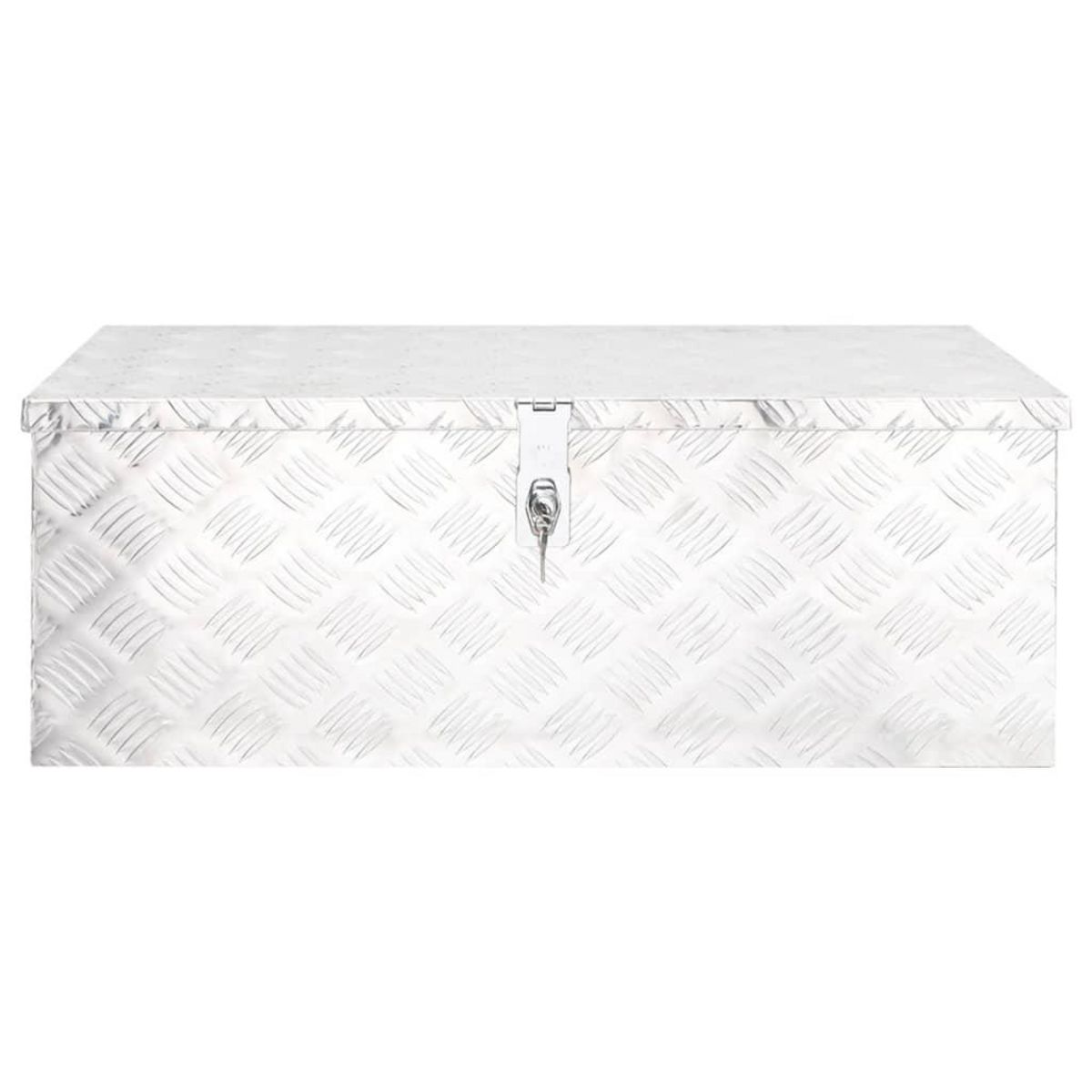VIDAXL Boîte de rangement Argente 80x39x30 cm Aluminium