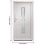Voir la diapositive 6 : VIDAXL Porte d'entree blanc 98x190 cm PVC