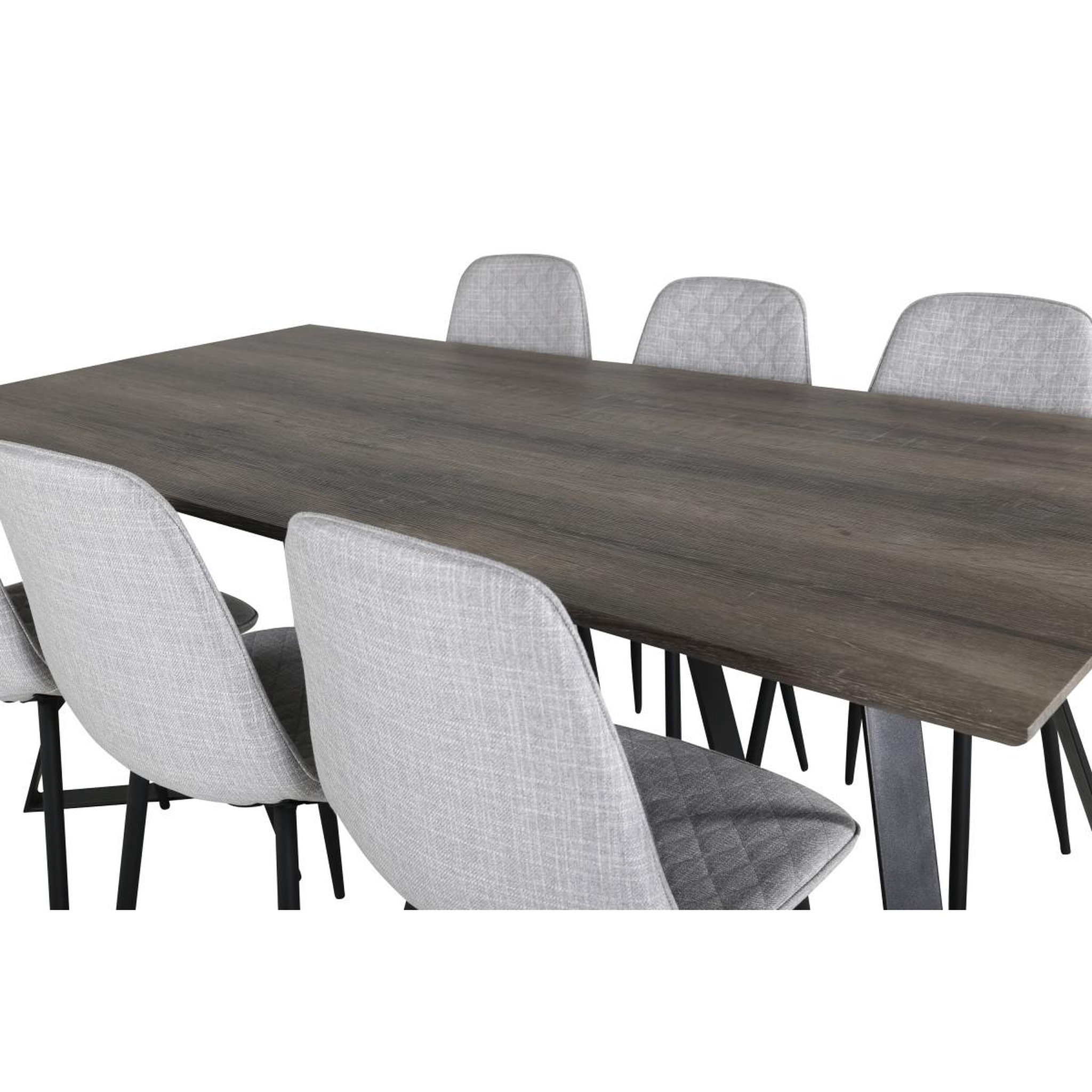 Voir la diapositive 4 : Paris Prix Ensemble table à manger & 6 chaises design  marina & polar  180cm naturel & gris clair