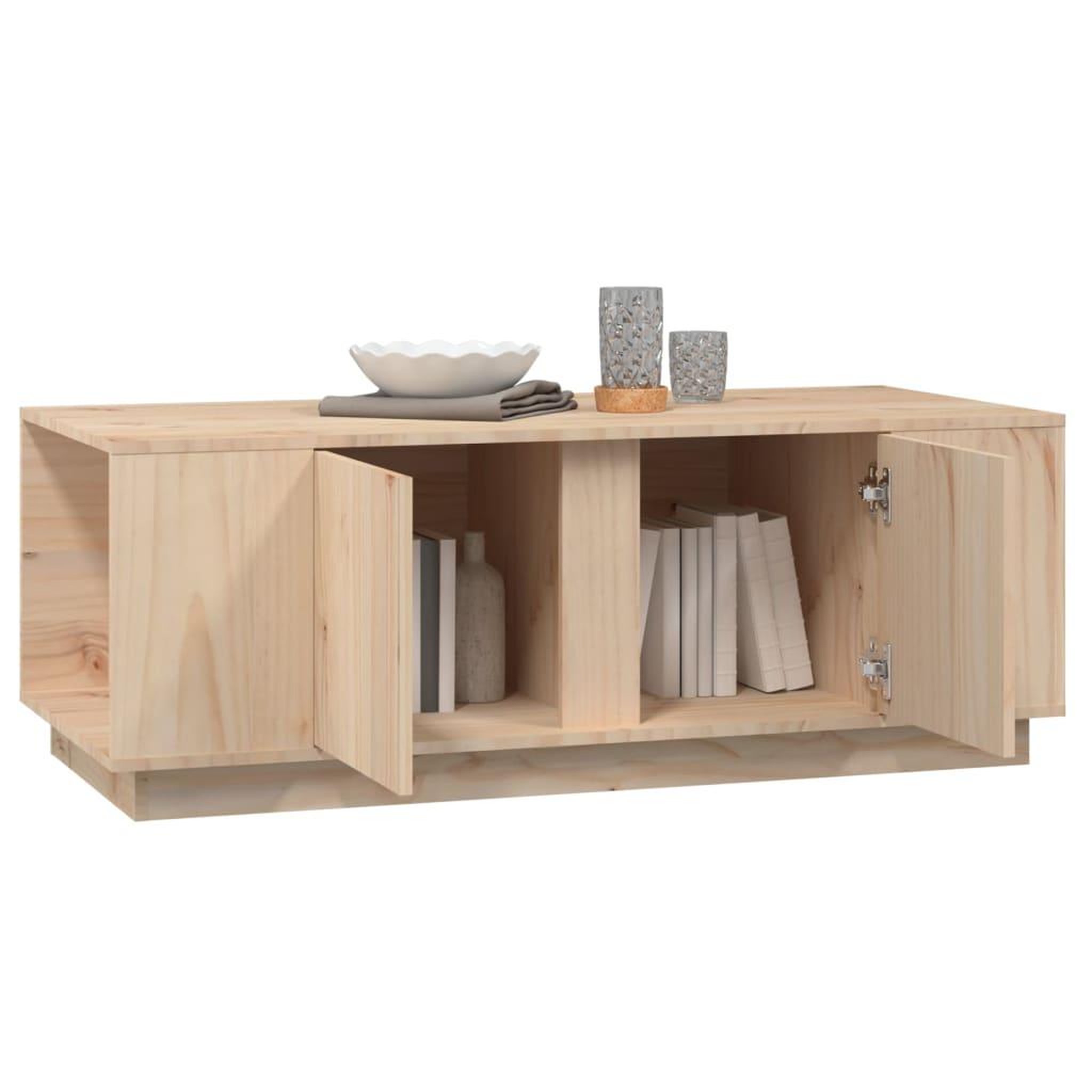 Voir la diapositive 4 : VIDAXL Table basse 110x50x40 cm Bois massif de pin