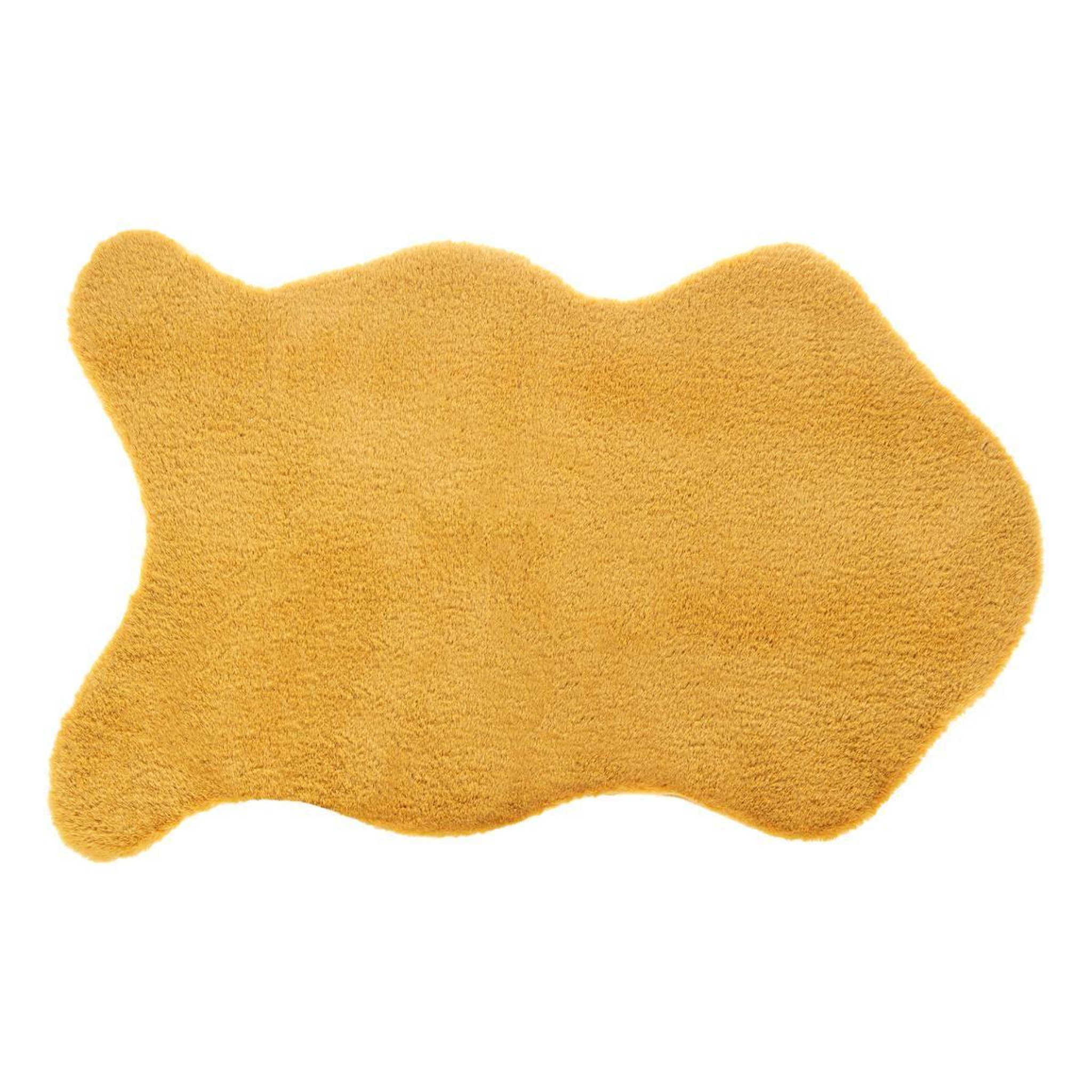 Voir la diapositive 1 : ATMOSPHERA Tapis imitation fourrure  doucea  60x90cm ocre