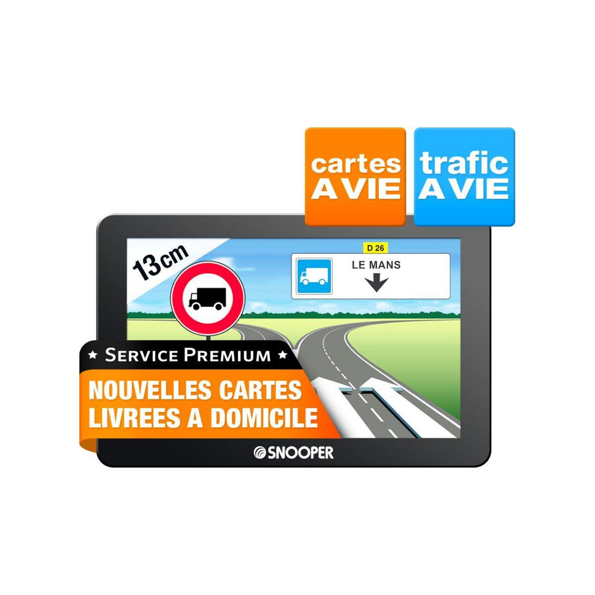 SNOOPER GPS Truckmate PL5400 Dashcam intégrée 5''