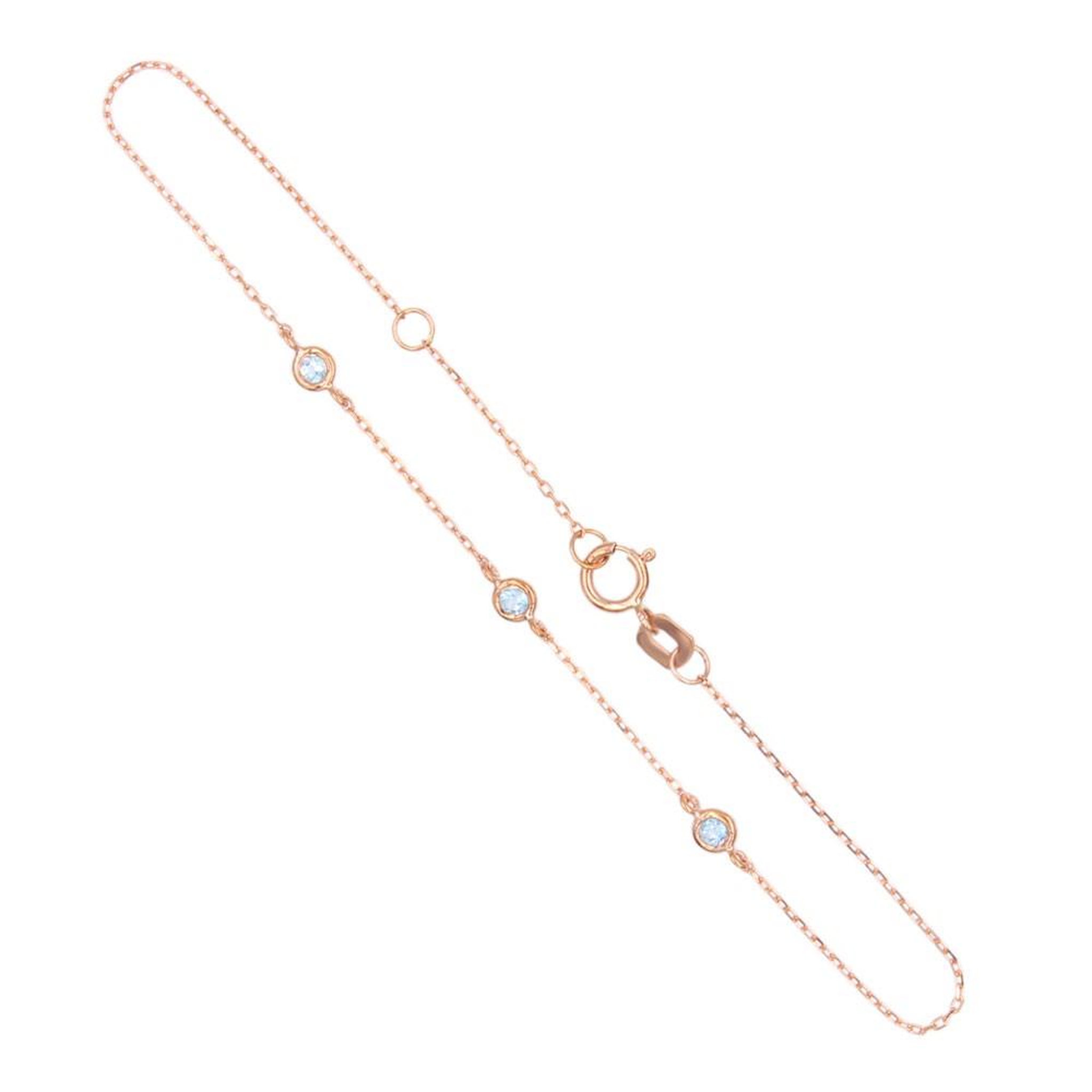 L'ATELIER D'AZUR Bracelet Or Rose et Topazes Bleues