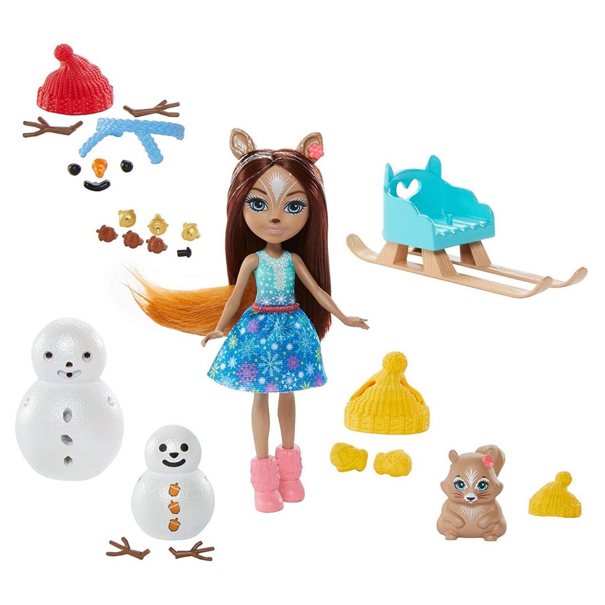 MATTEL Enchantimals Coffret - Concours de bonhomme de neige
