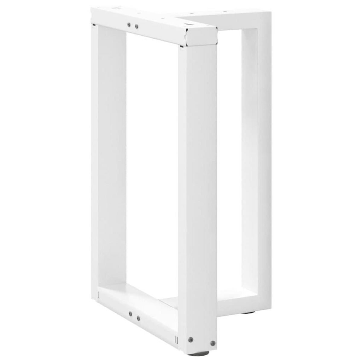 VIDAXL Pieds de table a manger forme de T 2 pcs blanc 50x35x(72-73) cm