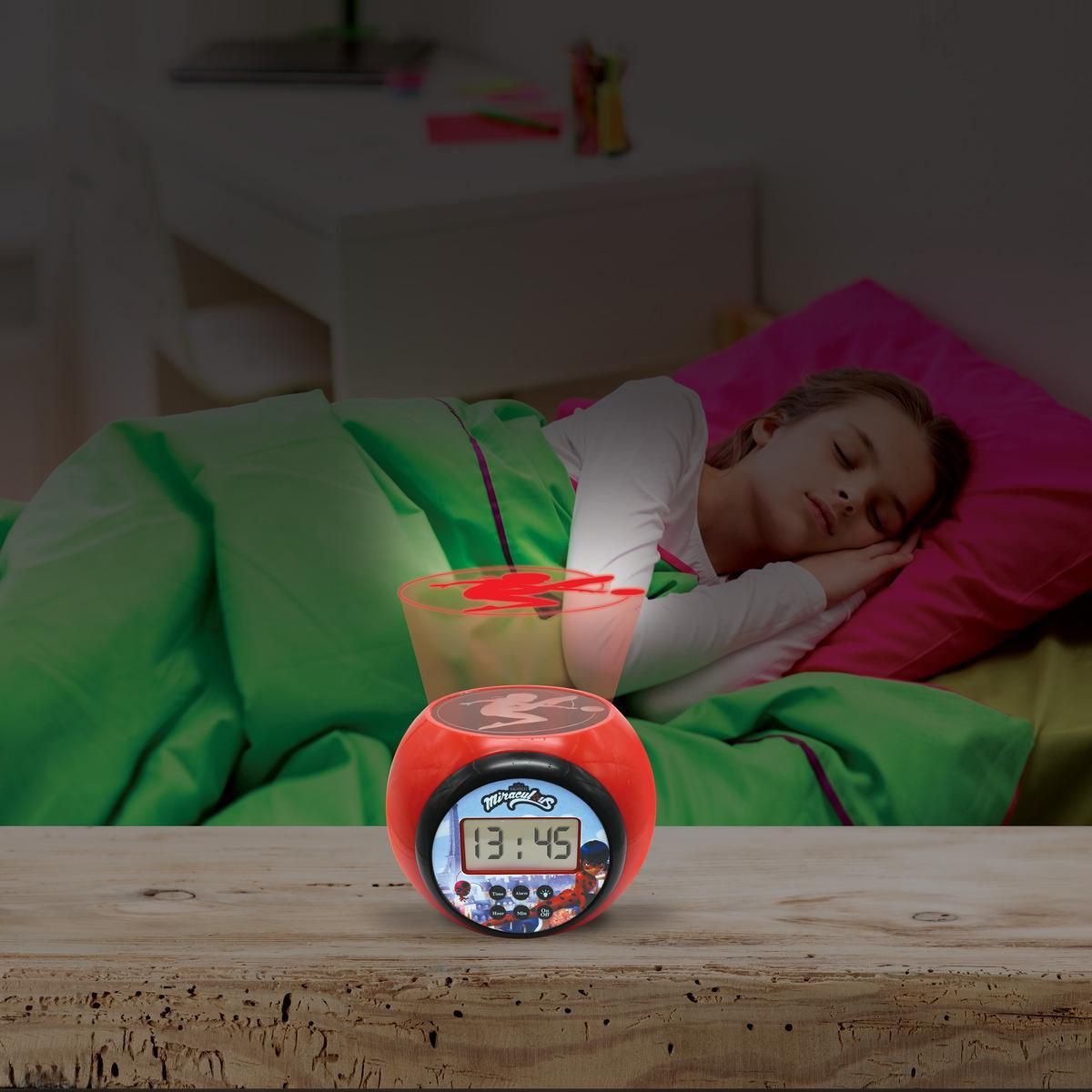 Lexibook Réveil projecteur Miraculous