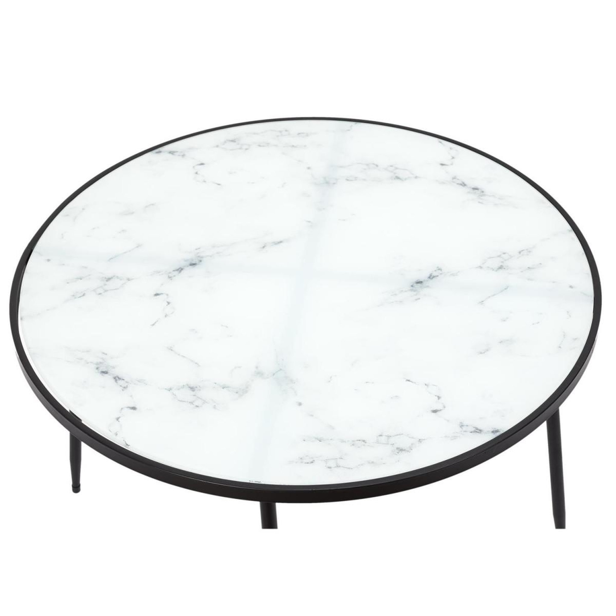 Voir la diapositive 3 : The Home Deco Factory Table basse design  felicity  75cm noir & blanc