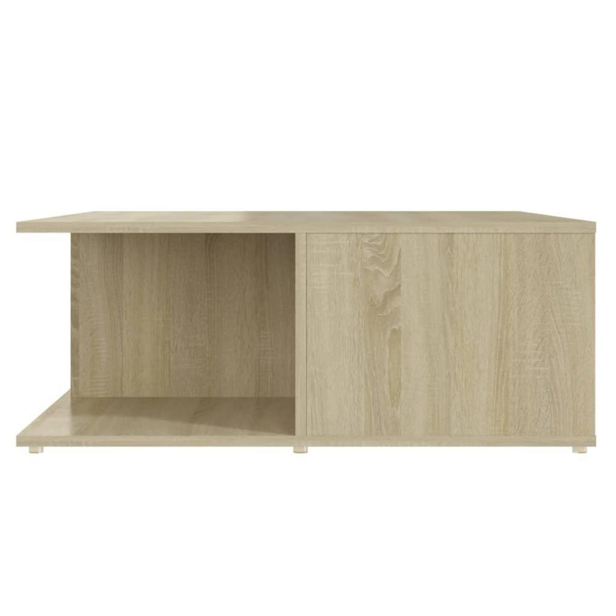 VIDAXL Table basse blanc et chene sonoma 80x80x31 cm bois d'ingenierie