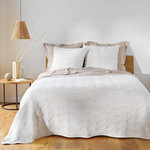 Paris Prix Couvre-Lit & 2 Housses de Coussin  Cassandra  220x240cm Naturel
