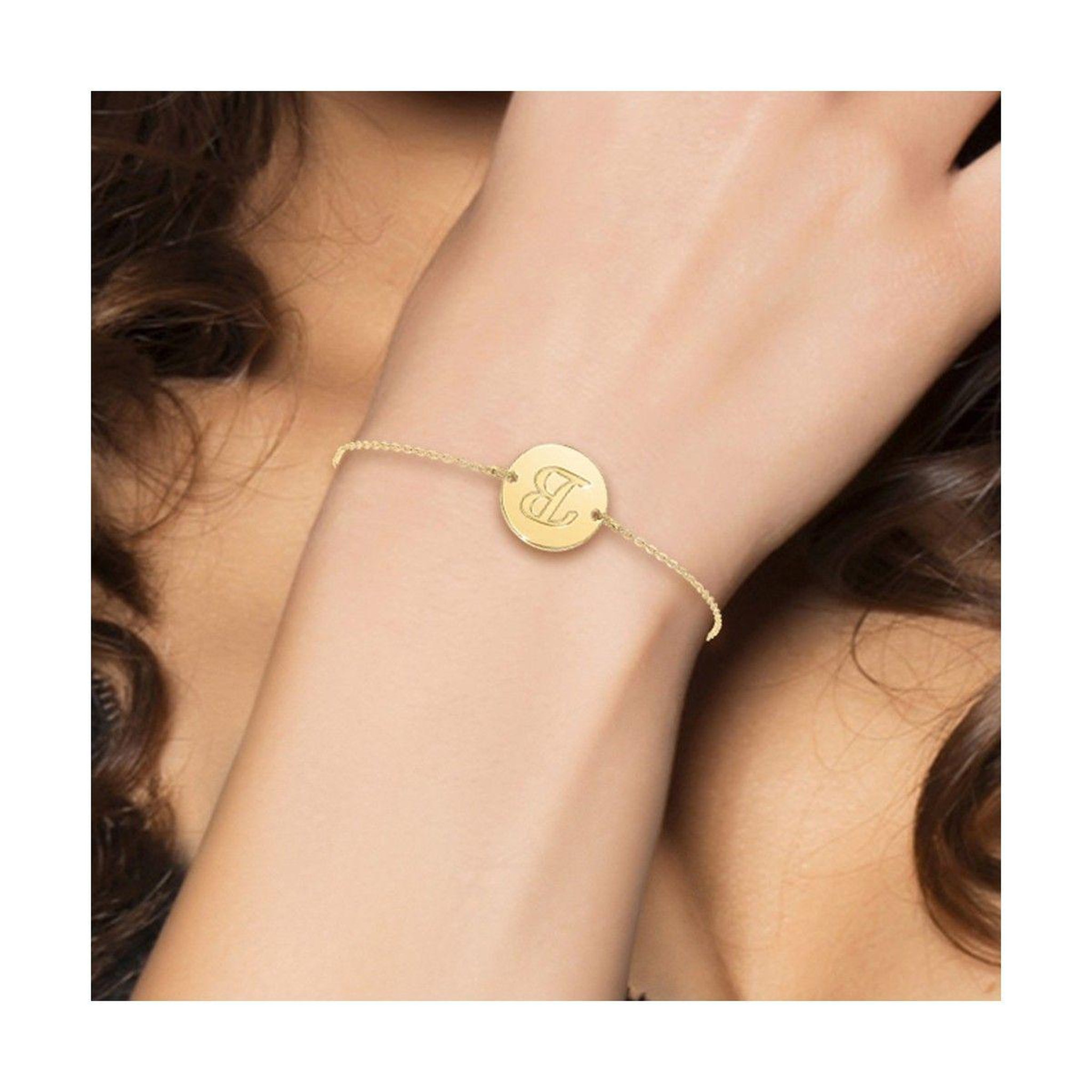 Voir la diapositive 2 : SC BOHEME Bracelet lettre B en acier inoxydable par SC Bohème