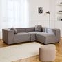 Voir la diapositive 2 : SWEEEK Canapé modulable. tissu déperlant. 3 places. 2 corners + 1 fauteuil